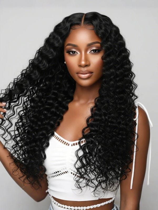 22In Brazilian Hair Water Wave Glueless Wig - 13x4 Full Frontal Lace Wig