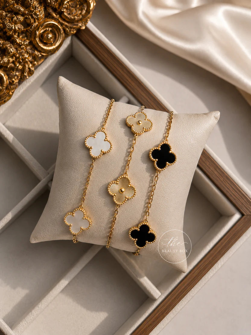 Clover Luxury Bracelet Set 3 Piece flat lay