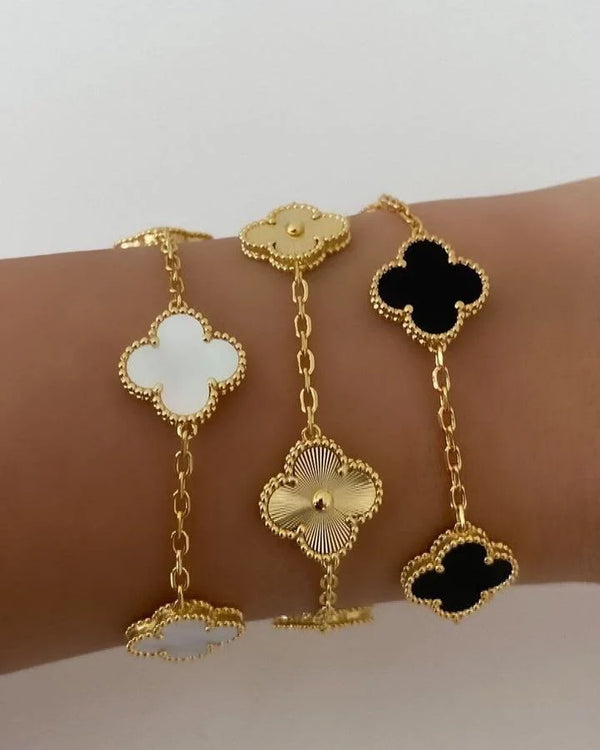 Clover Luxury Bracelet Set 3 Piece on wrist