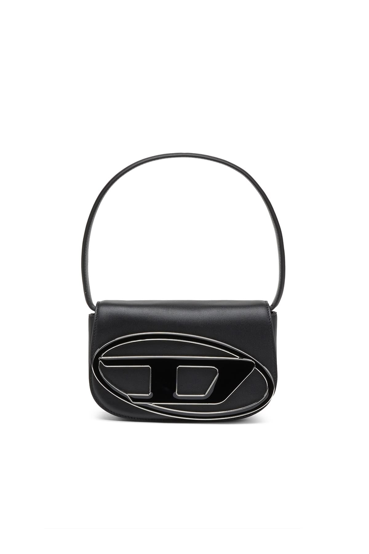Black Diesel luxury shoulder bag with signature logo hardware