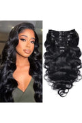 Black Wave Clip-In Human Hair Extensions