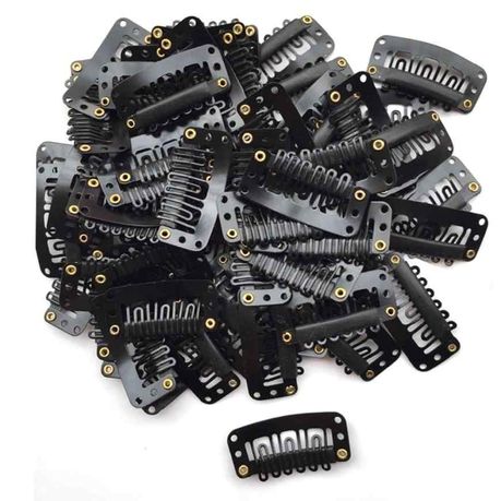 Wig/Extension Clips Black – Pack of 48