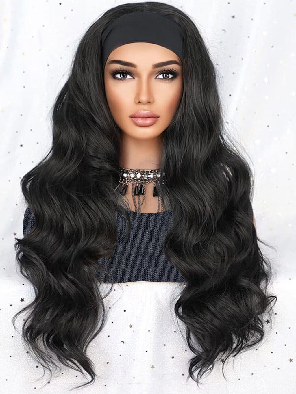 26" Heat Resistant Headband Wave Wig