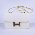 Powder White Handbag - front view