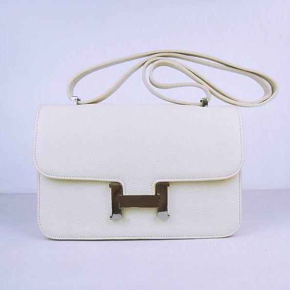 Powder White Handbag - front view